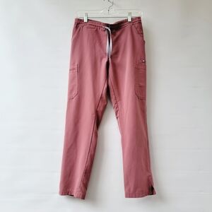 Figs Straight Leg Scrub Pants in Dusty Rose